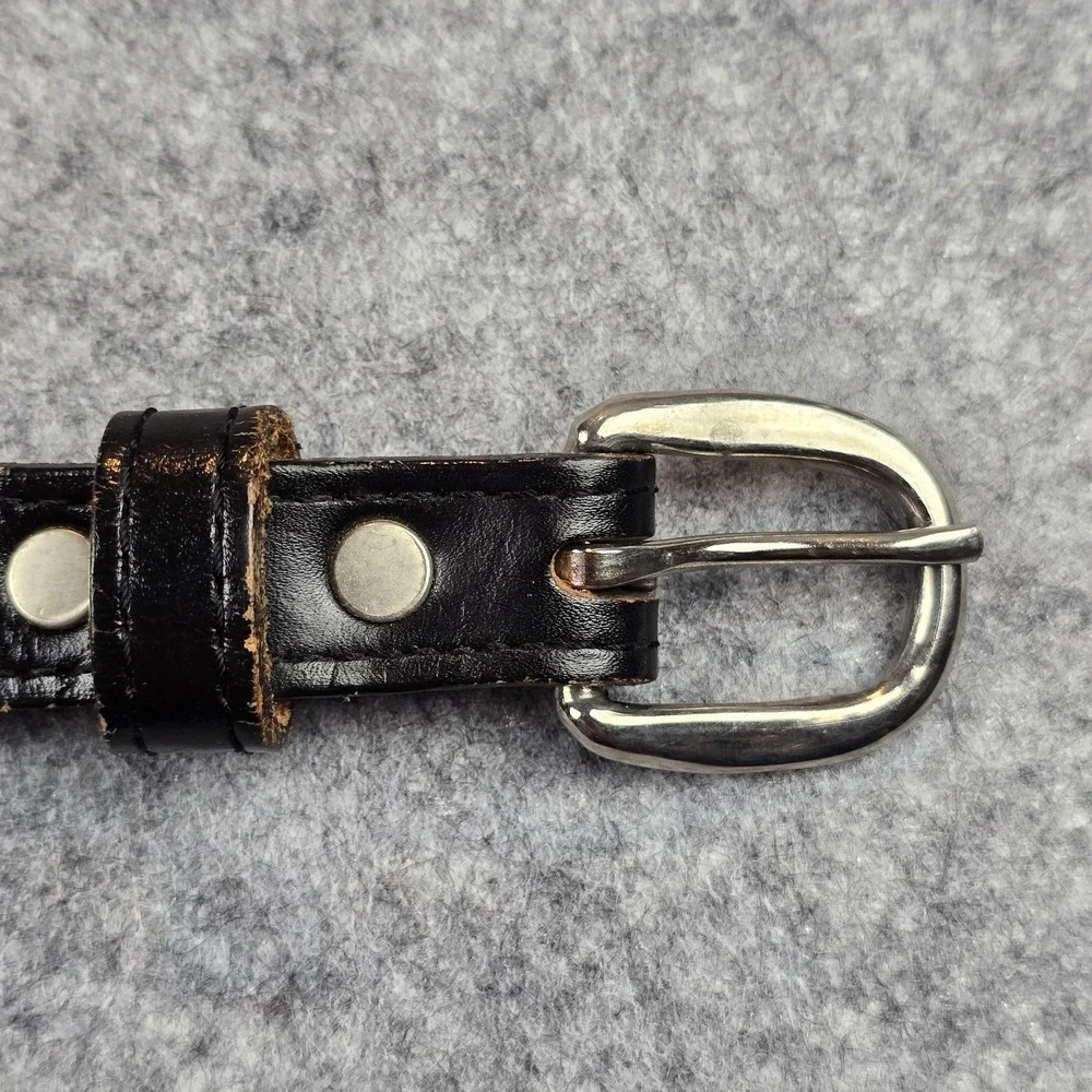 Circle Y Western Belt Mens 32 Leather Multicolor Woven Inlay Silver Accents West